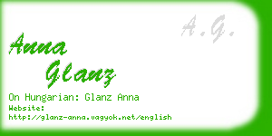 anna glanz business card